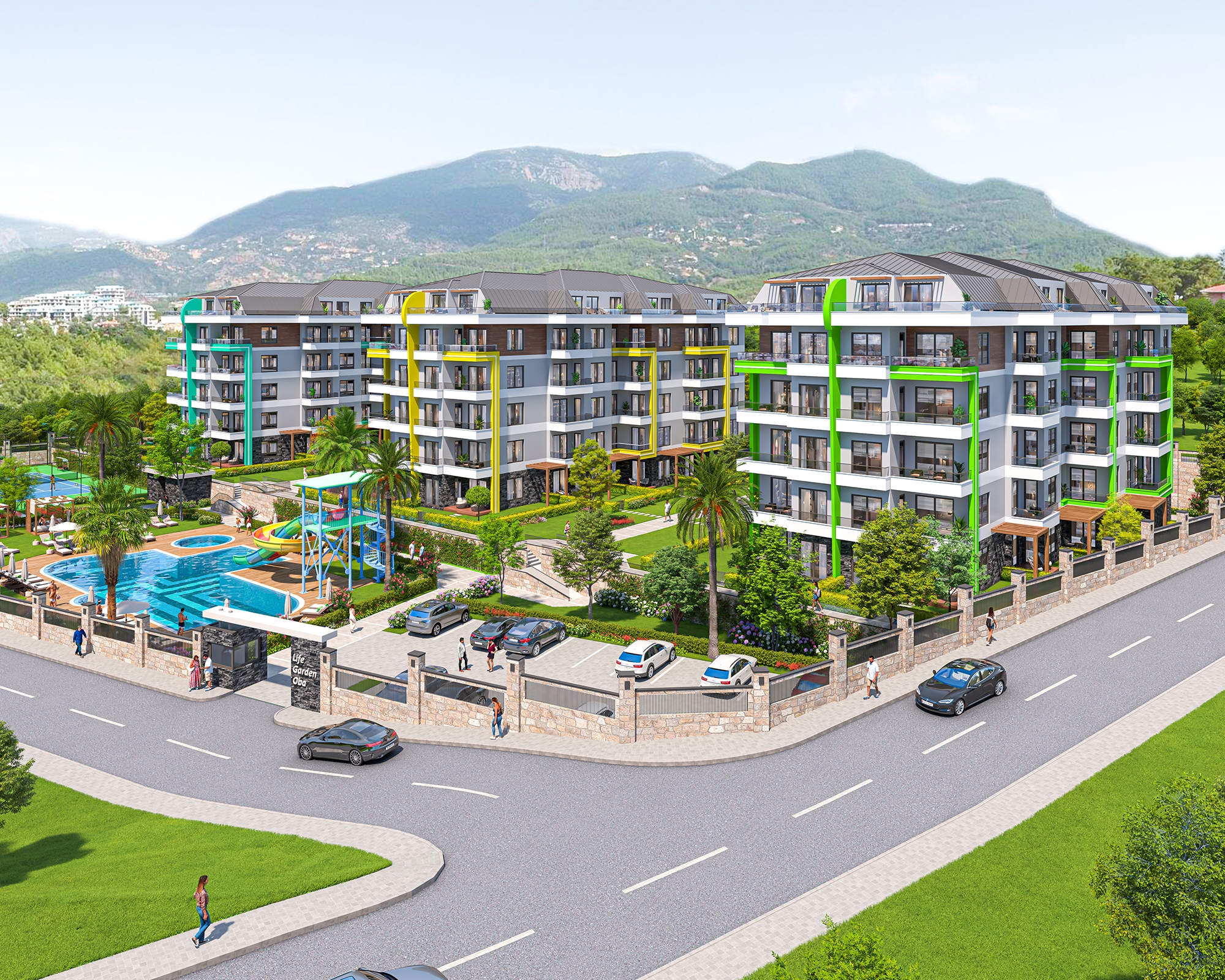 Luksuriøs 1+1 Lejlighed med Fantastisk Udsigt i Alanya - Oba