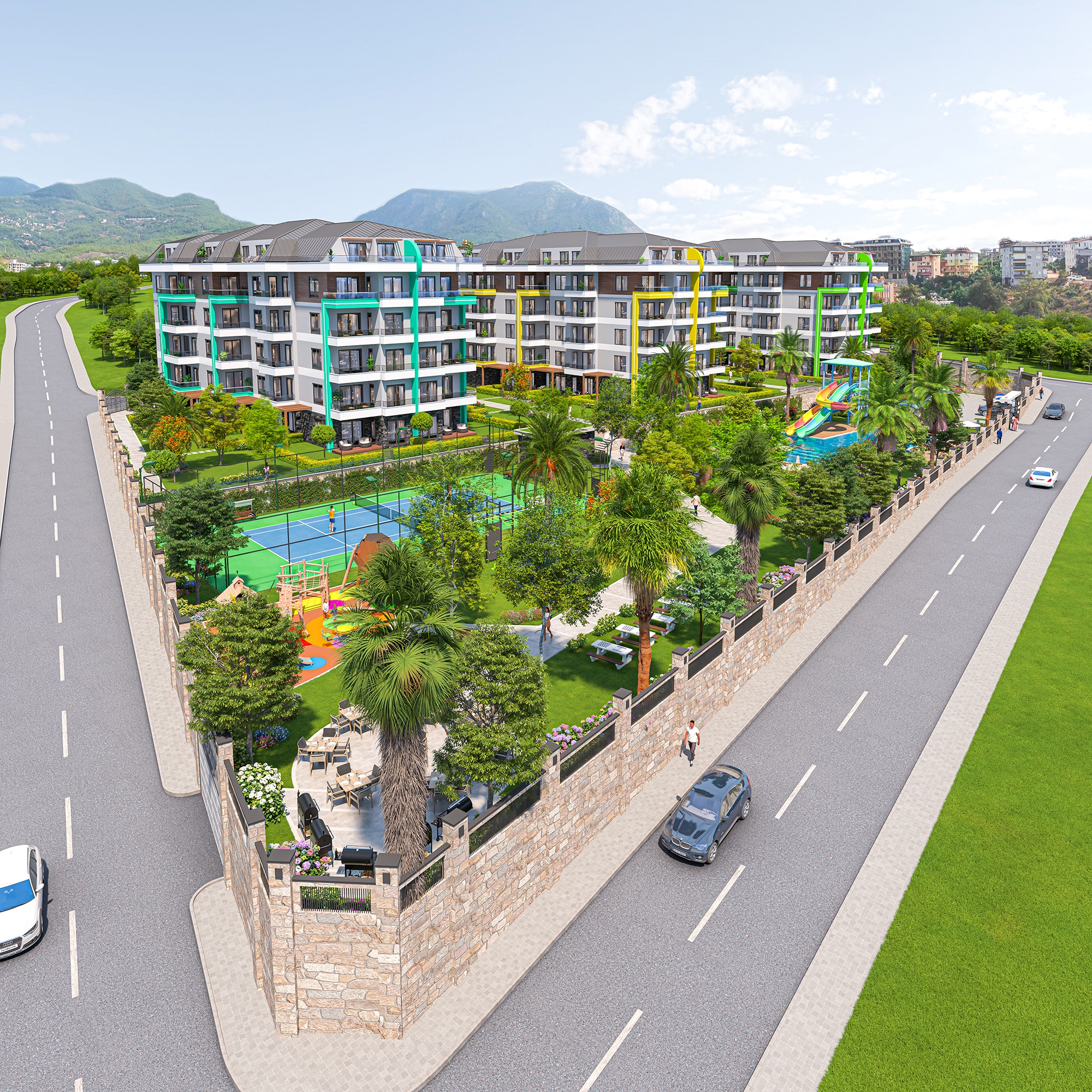 Luksuriøs 1+1 Lejlighed med Fantastisk Udsigt i Alanya - Oba