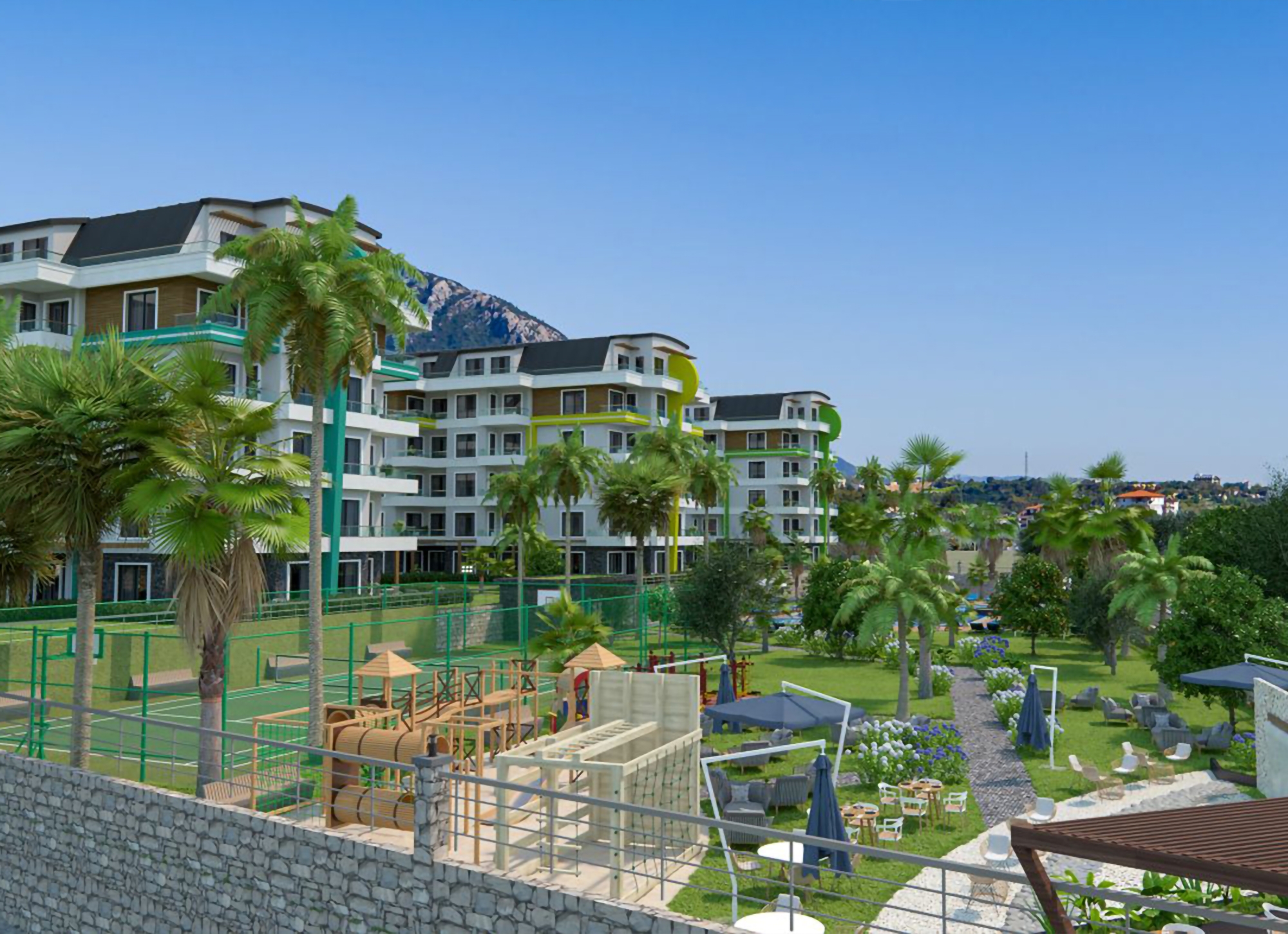 Luksuriøs 1+1 Lejlighed med Fantastisk Udsigt i Alanya - Oba