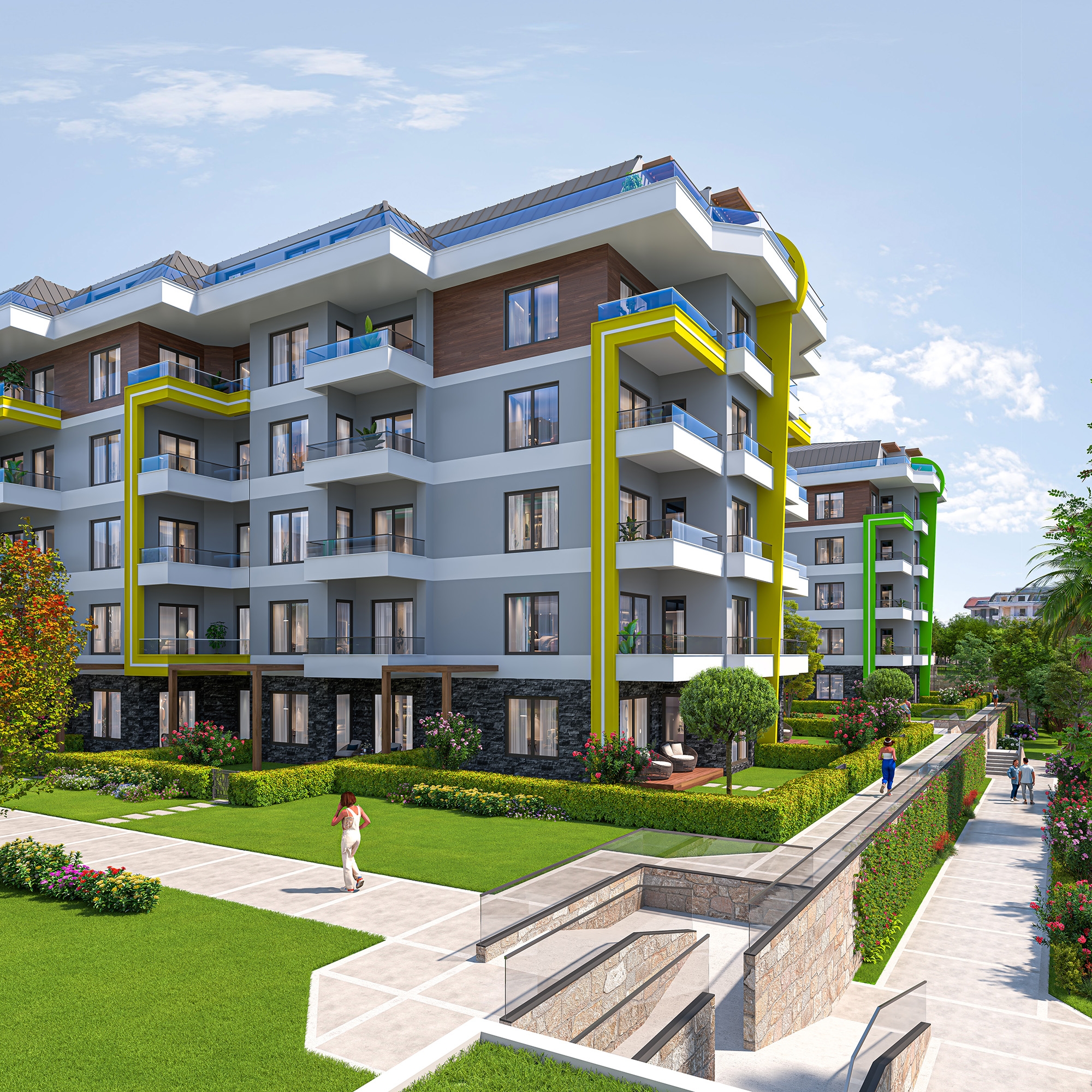 Luksuriøs 1+1 Lejlighed med Fantastisk Udsigt i Alanya - Oba