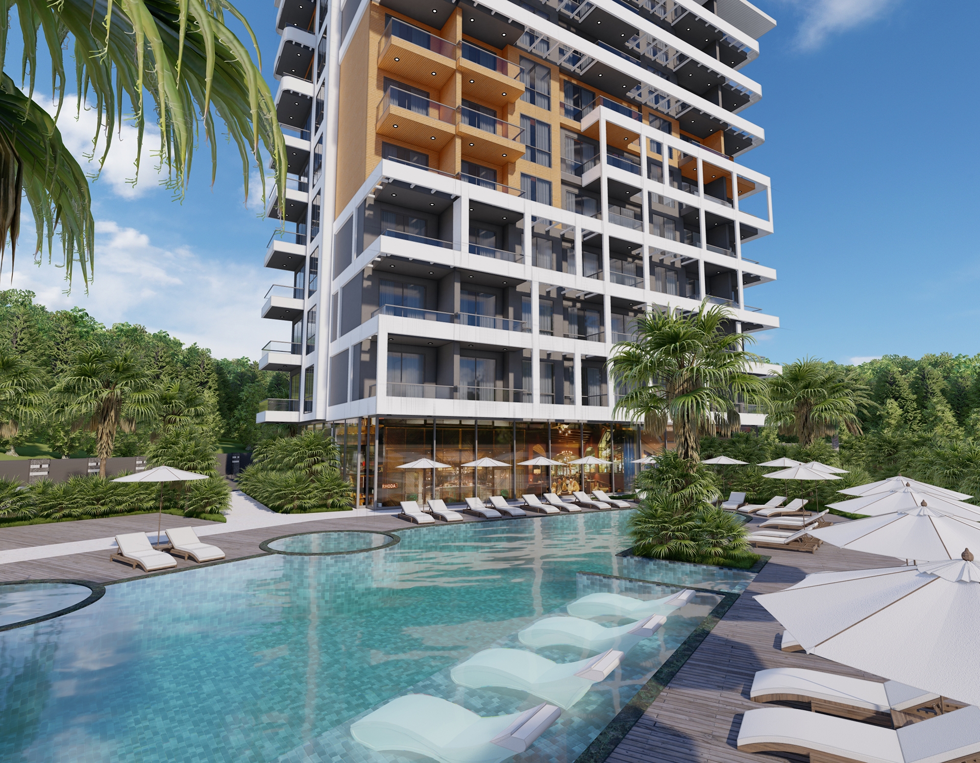Luxuriöses 1+1 Apartment mit Burg- und Bergblick, Alanya Tosmur