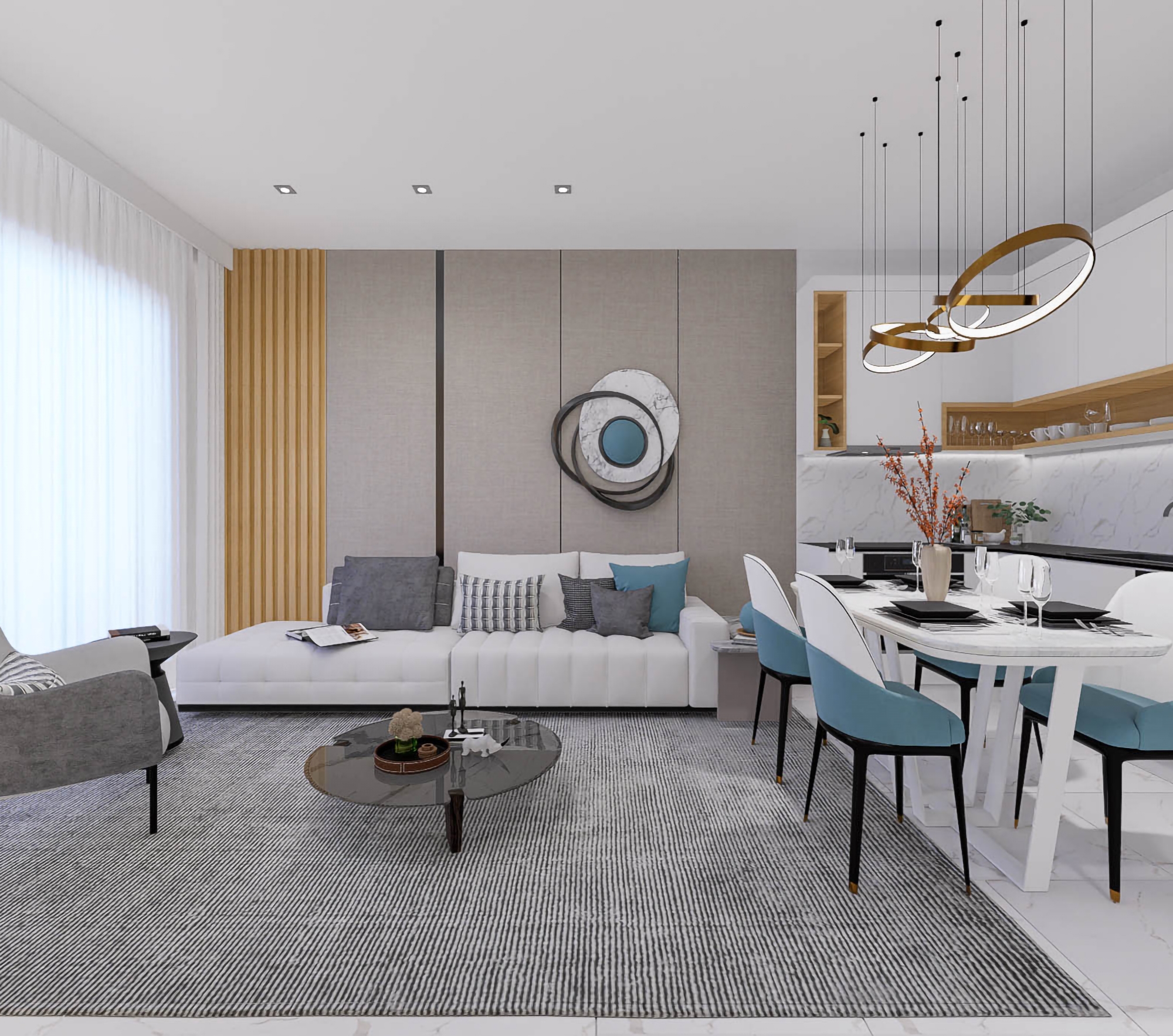 Luxuriöses 1+1 Apartment mit Burg- und Bergblick, Alanya Tosmur