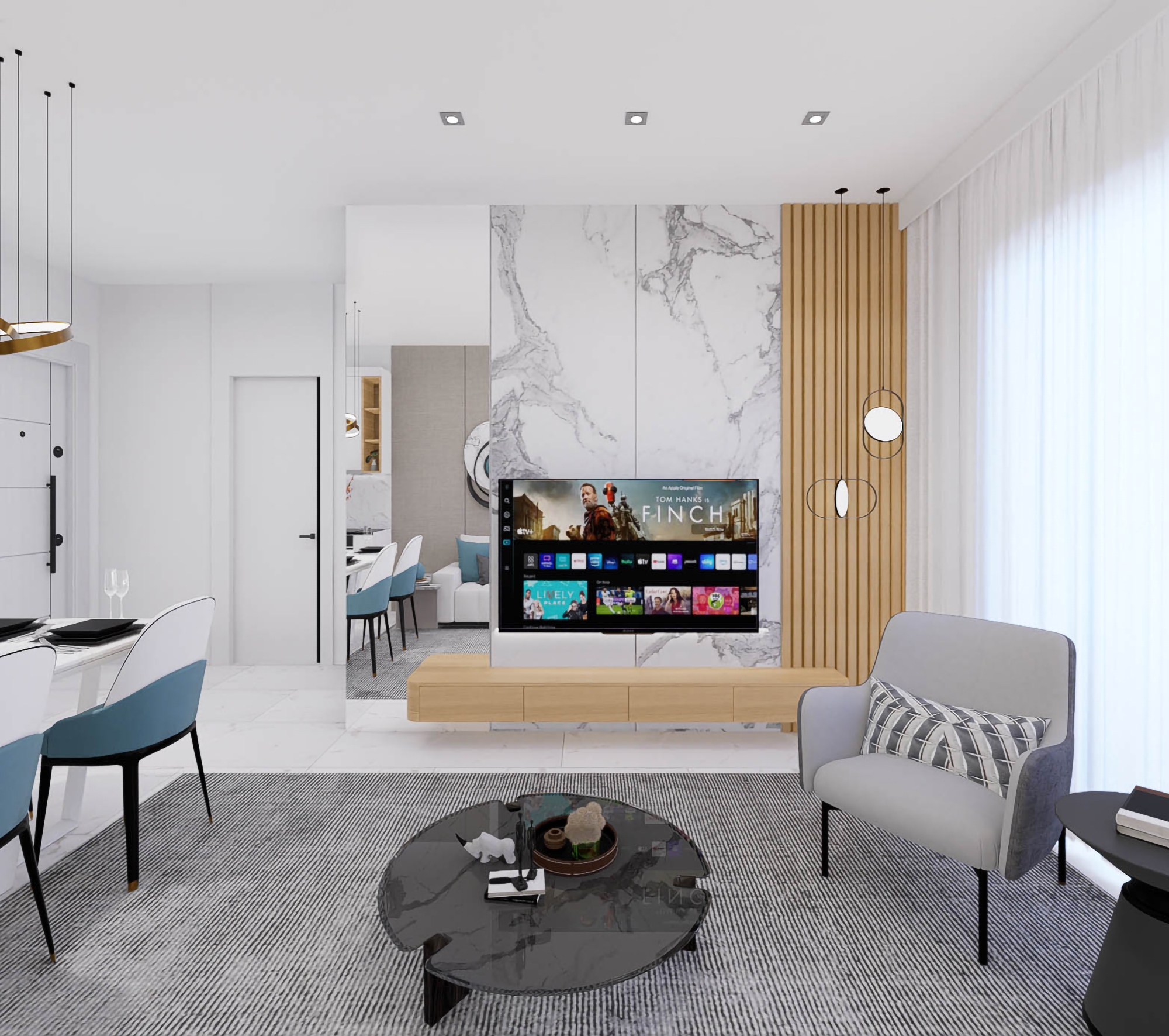 Luxuriöses 1+1 Apartment mit Burg- und Bergblick, Alanya Tosmur