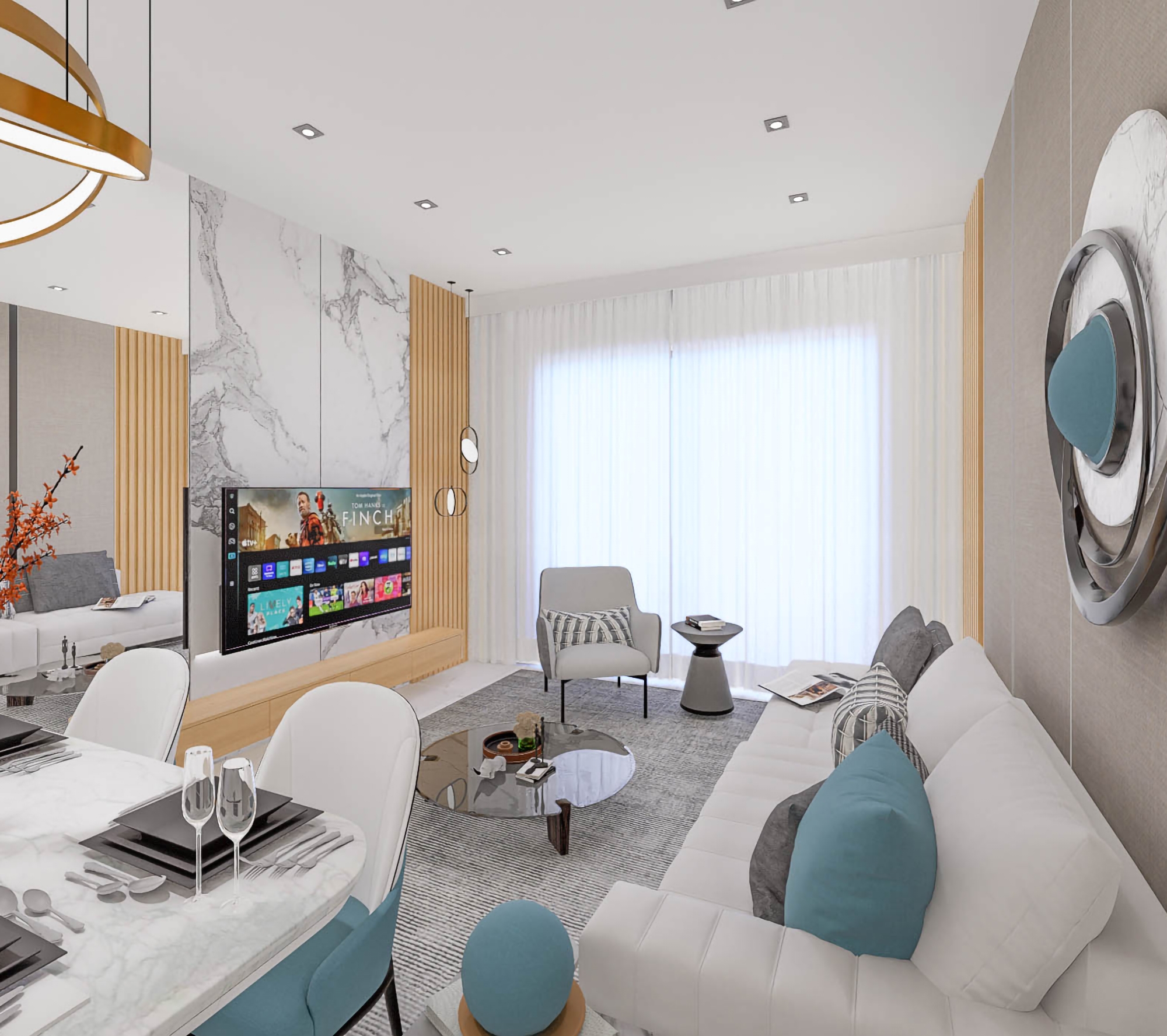 Luxuriöses 1+1 Apartment mit Burg- und Bergblick, Alanya Tosmur