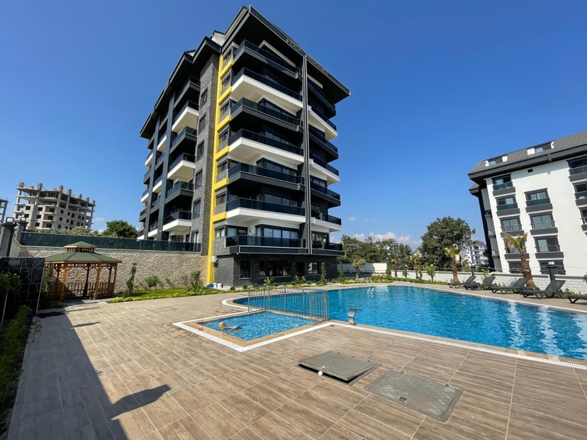 Ylellinen 1+1 puutarhakerrostalo vuorinäköalalla, Alanya - Avsallar