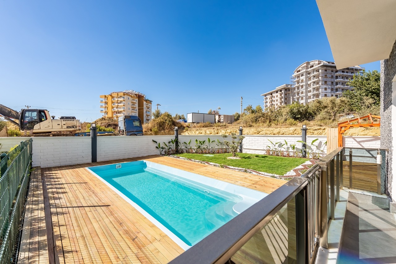 Ylellinen 1+1 puutarhakerrostalo vuorinäköalalla, Alanya - Avsallar