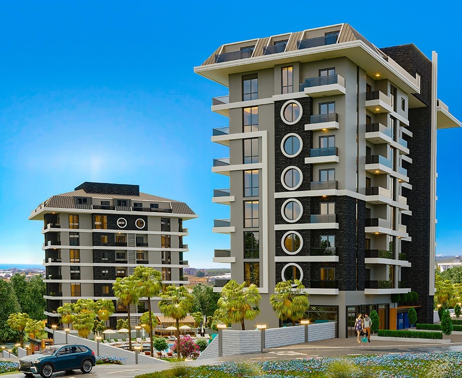 Luxury project with sea view apartments in Payallar district