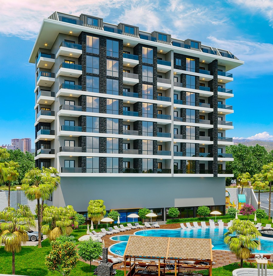 Luxury project with sea view apartments in Payallar district