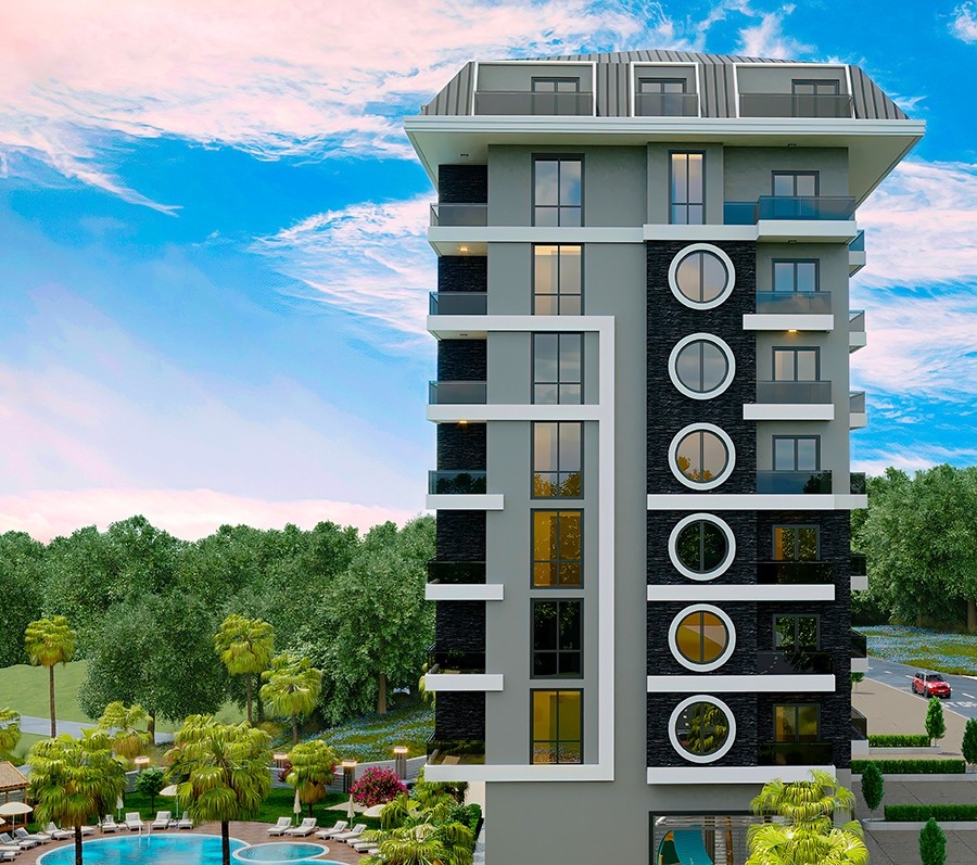 Luxury project with sea view apartments in Payallar district