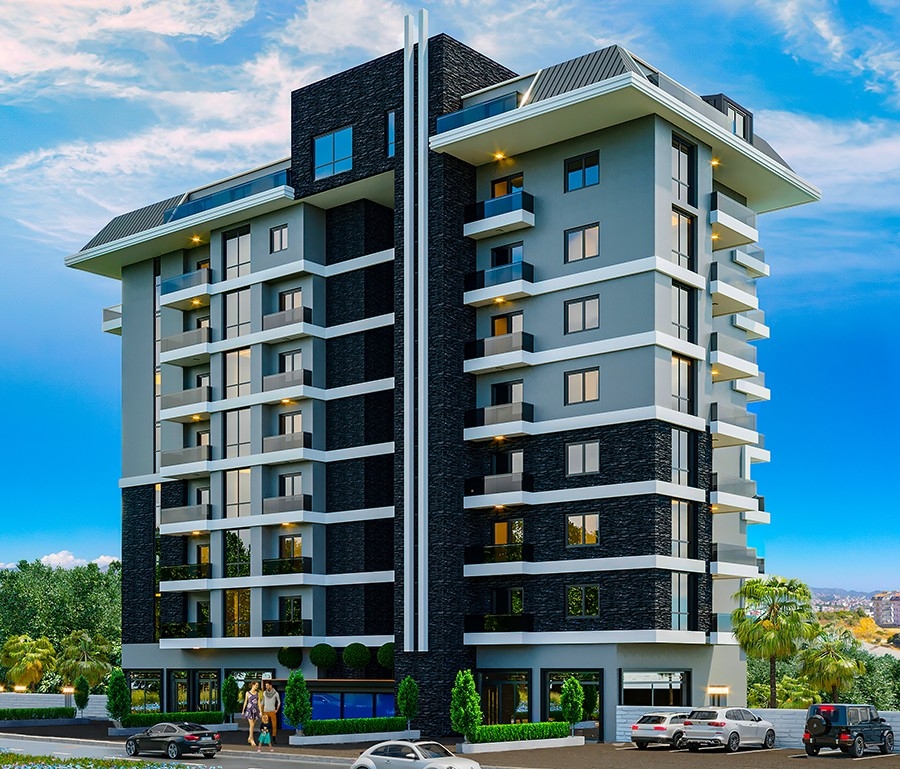 Luxury project with sea view apartments in Payallar district