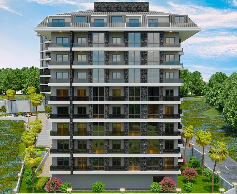 Luxury project with sea view apartments in Payallar district