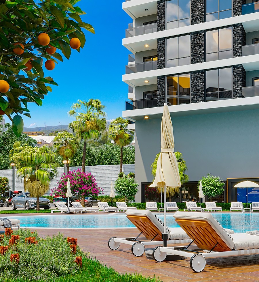 Luxury project with sea view apartments in Payallar district