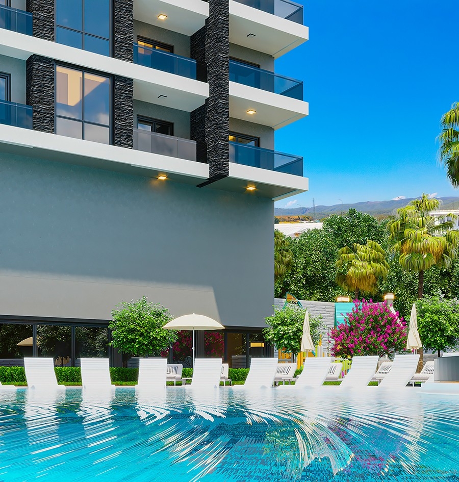 Luxury project with sea view apartments in Payallar district