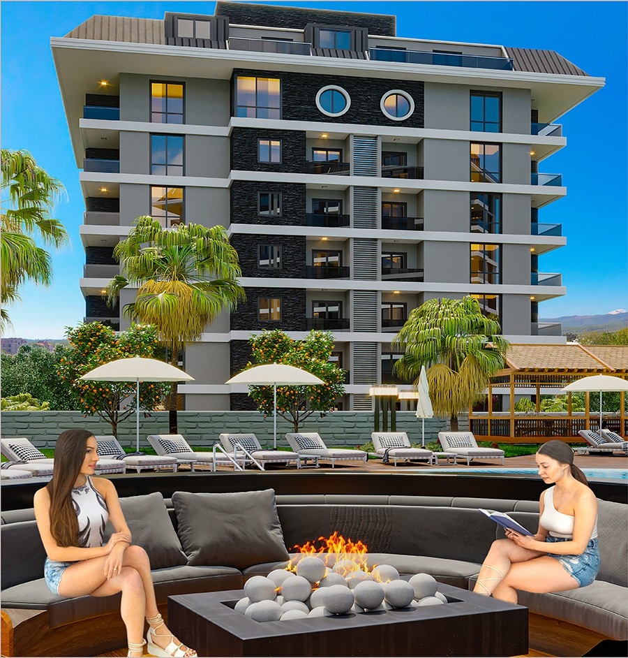 Luxury project with sea view apartments in Payallar district