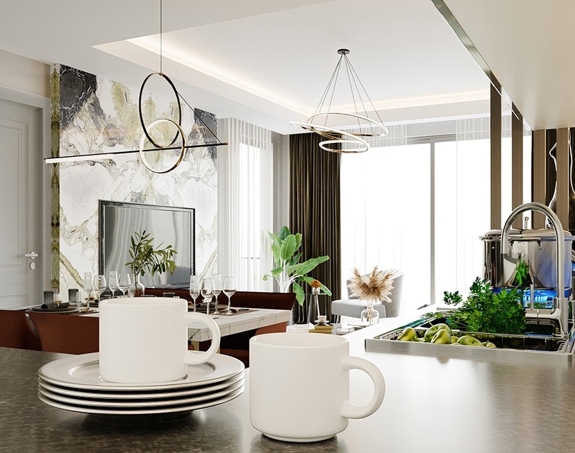 Luxury project with sea view apartments in Payallar district