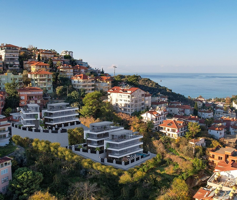 New luxury apartments centrally located with sea view
