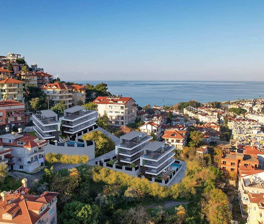 New luxury apartments centrally located with sea view