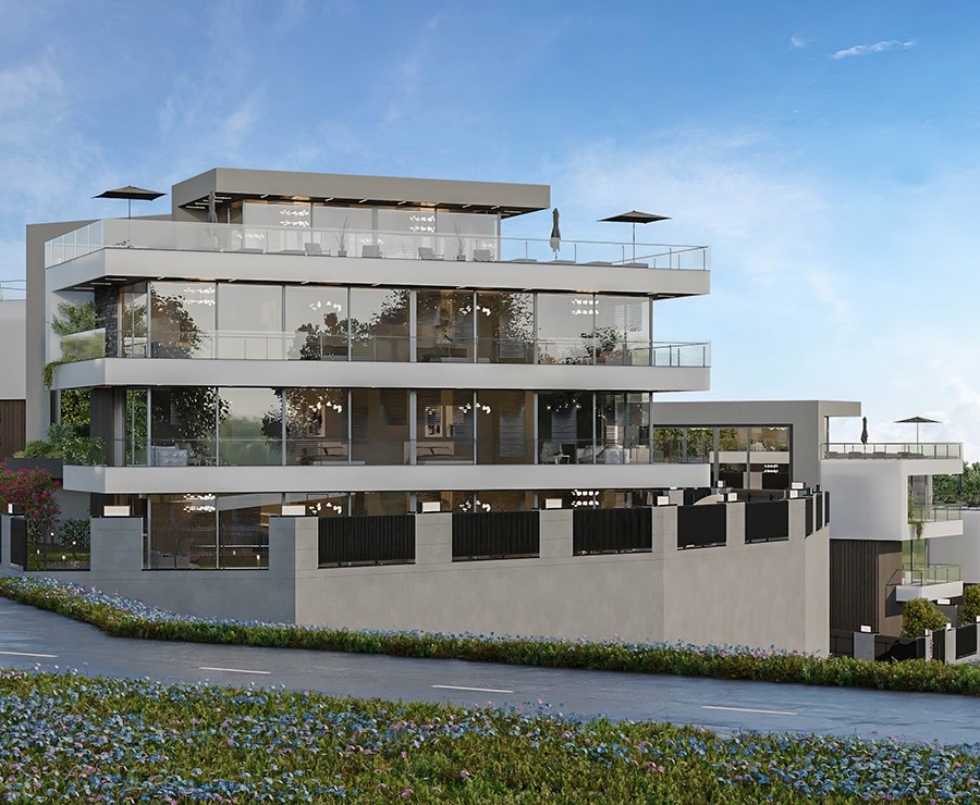 New luxury apartments centrally located with sea view