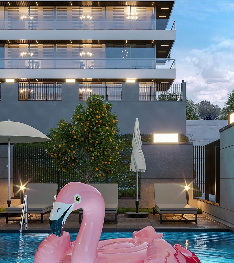 New luxury apartments centrally located with sea view