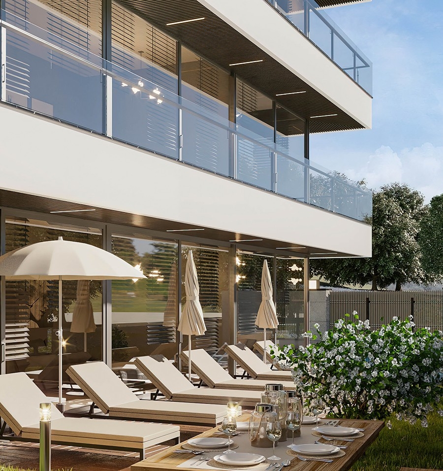 New luxury apartments centrally located with sea view