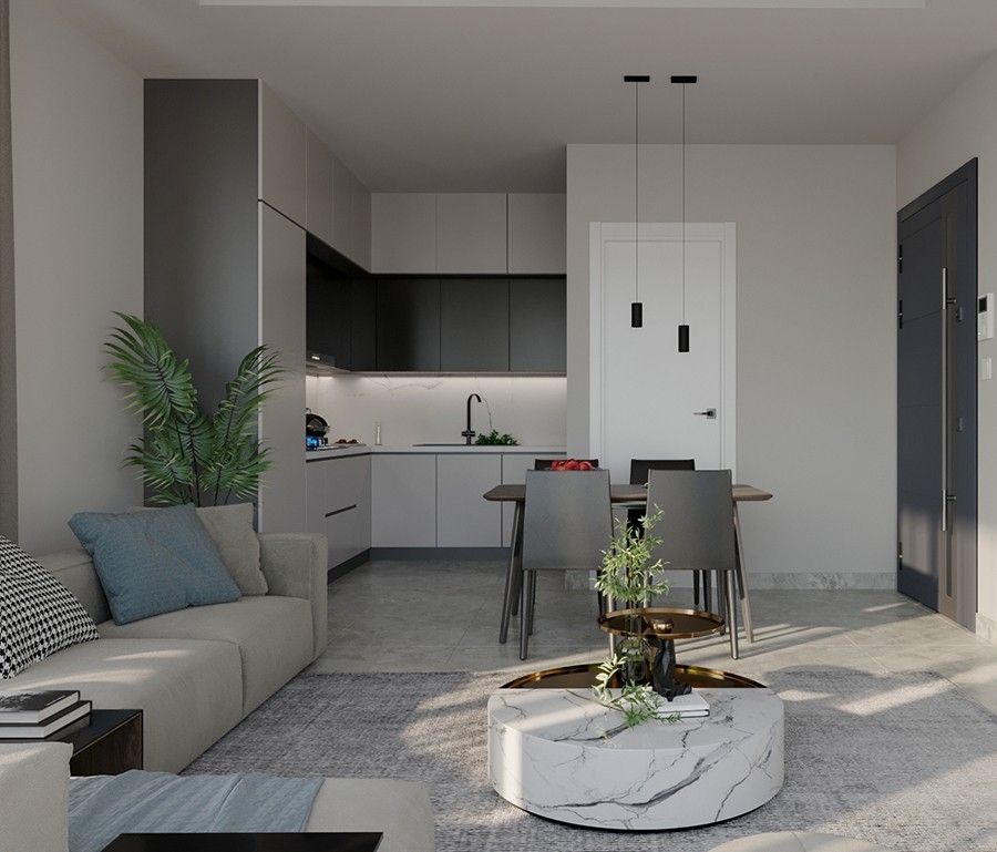 New luxury apartments centrally located with sea view