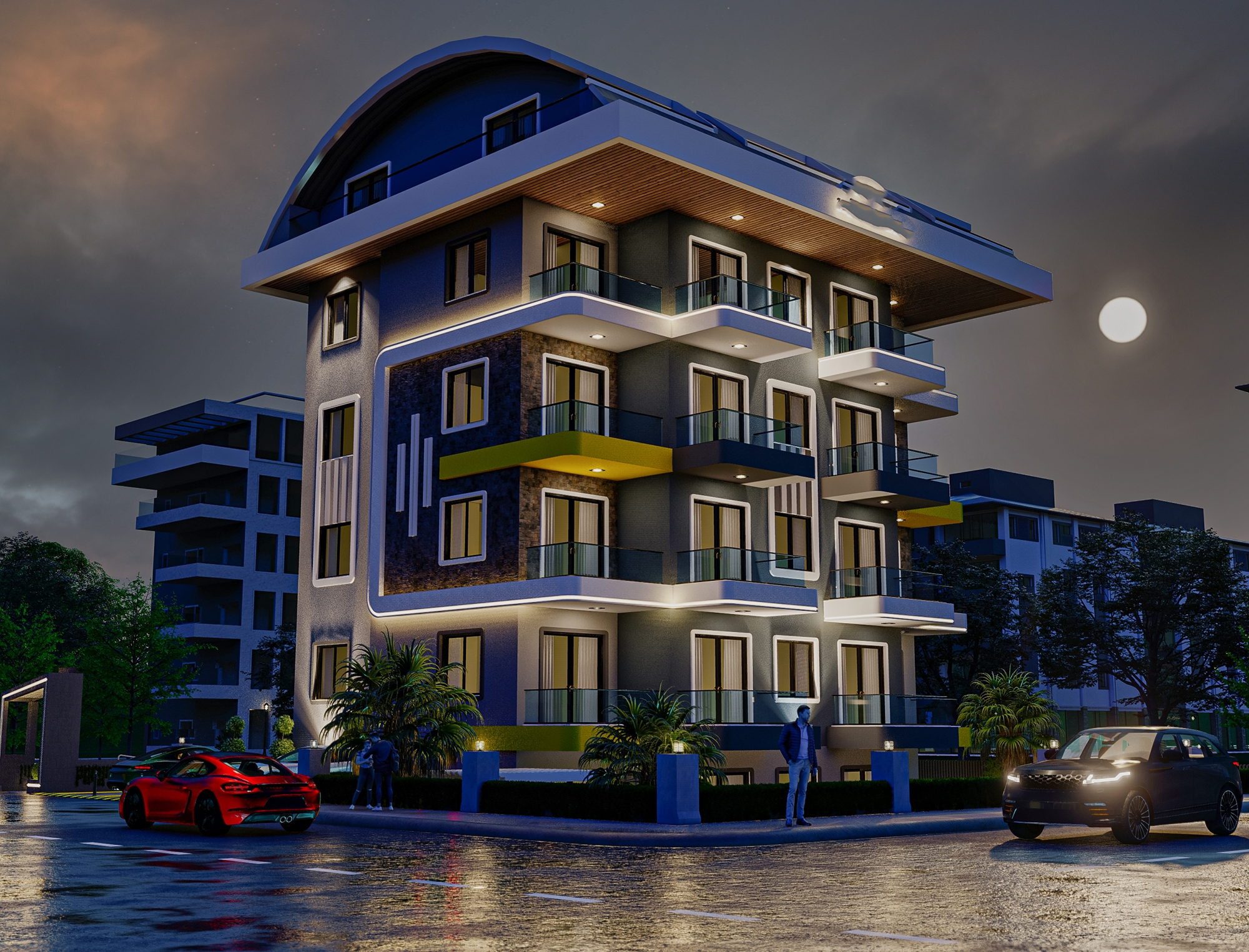 Luxuriöses 1+1 Apartment mit Bergblick in Demirtas, Alanya