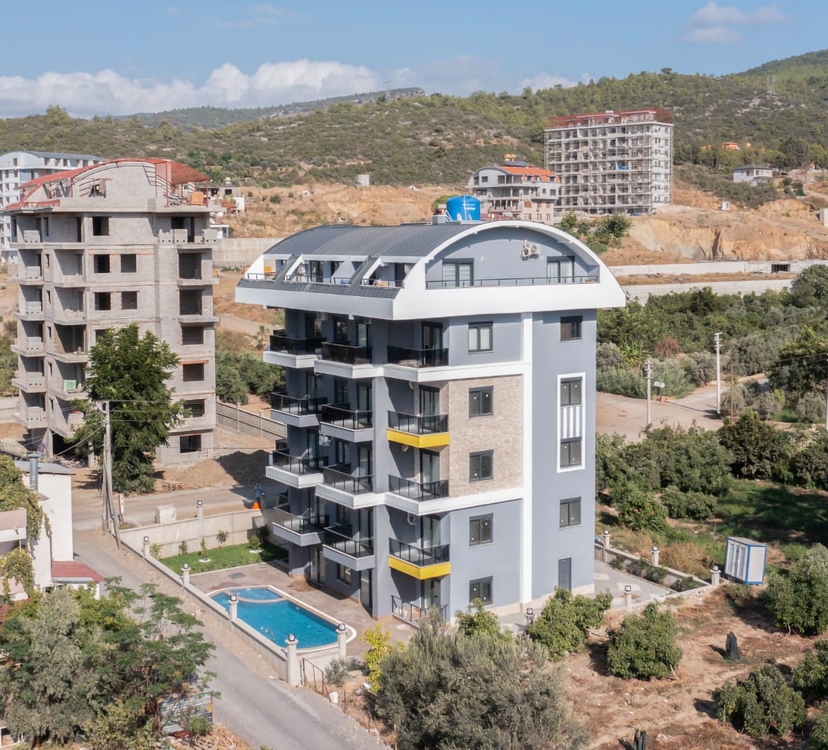 Luxuriöses 1+1 Apartment mit Bergblick in Demirtas, Alanya
