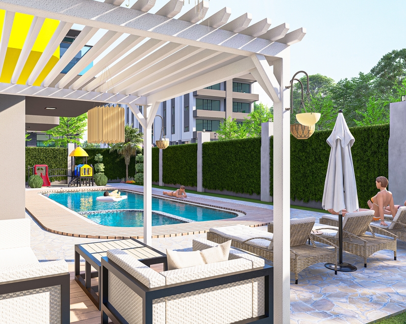 Luxuriöses 1+1 Apartment mit Bergblick in Demirtas, Alanya
