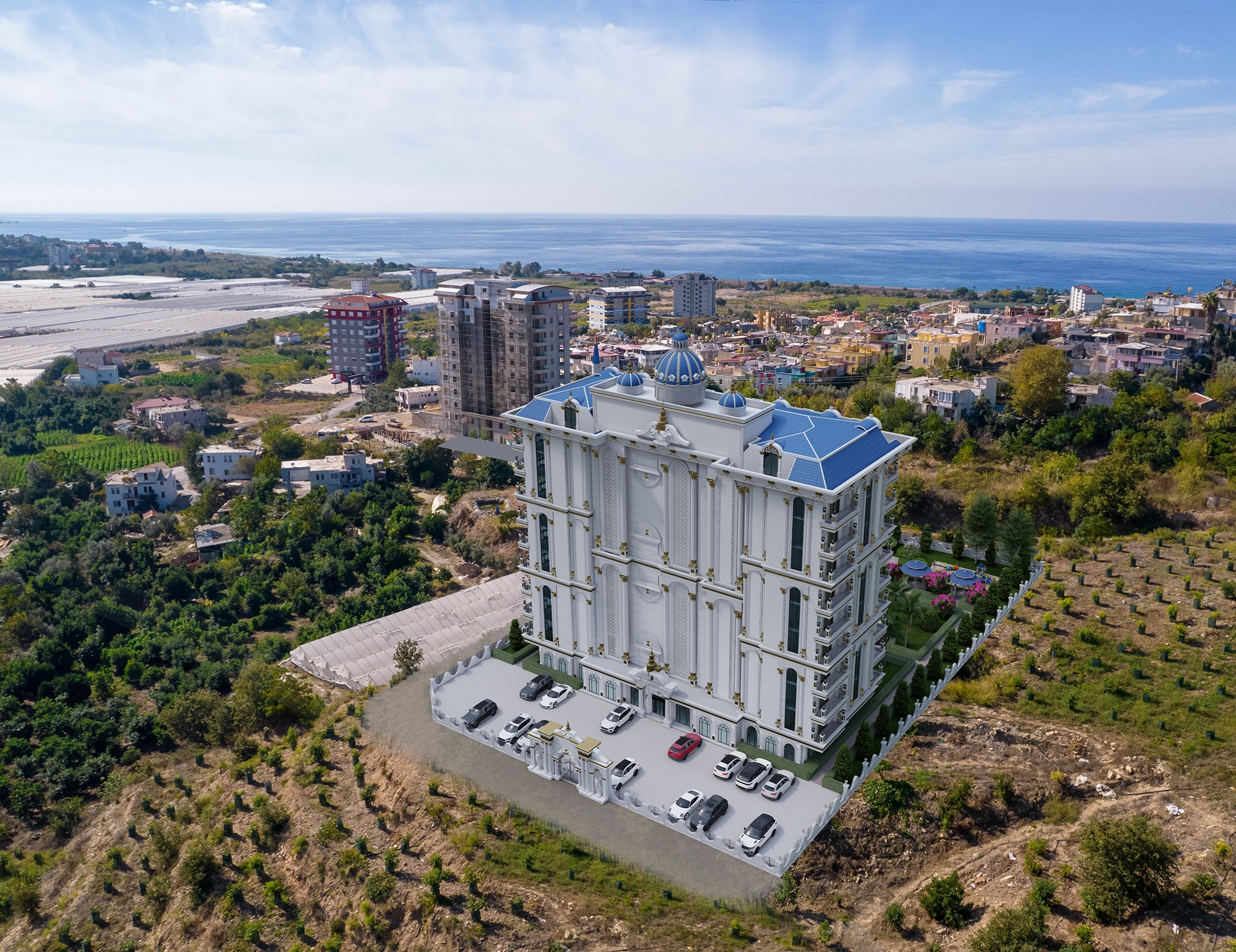 Luksuriøs 1+1 Leilighet med Sjø- og Fjellutsikt i Demirtas, Alanya