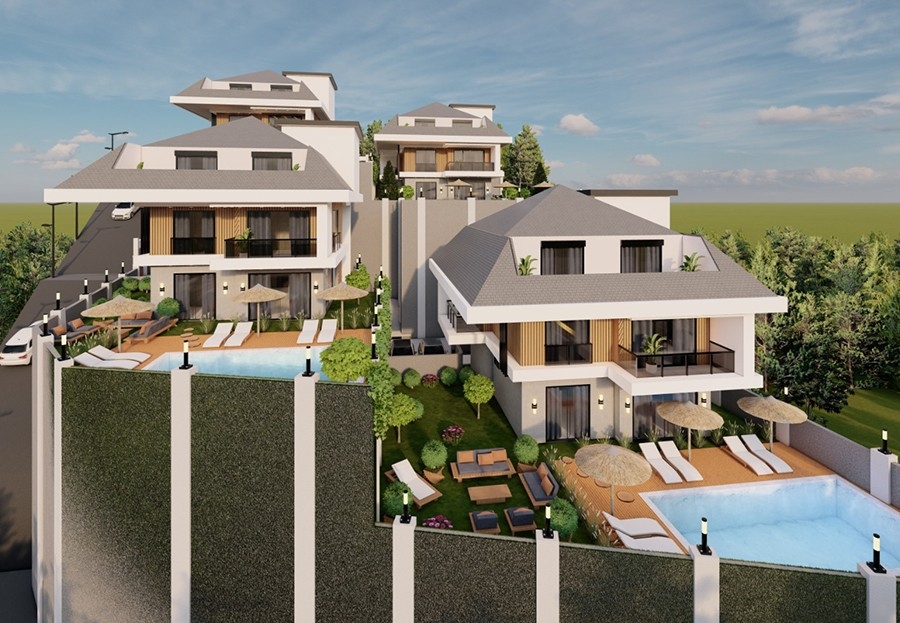 Luxurious Villas with private pools on the hills of Bektas area