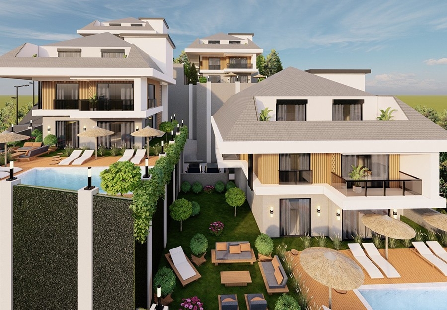Luxurious Villas with private pools on the hills of Bektas area