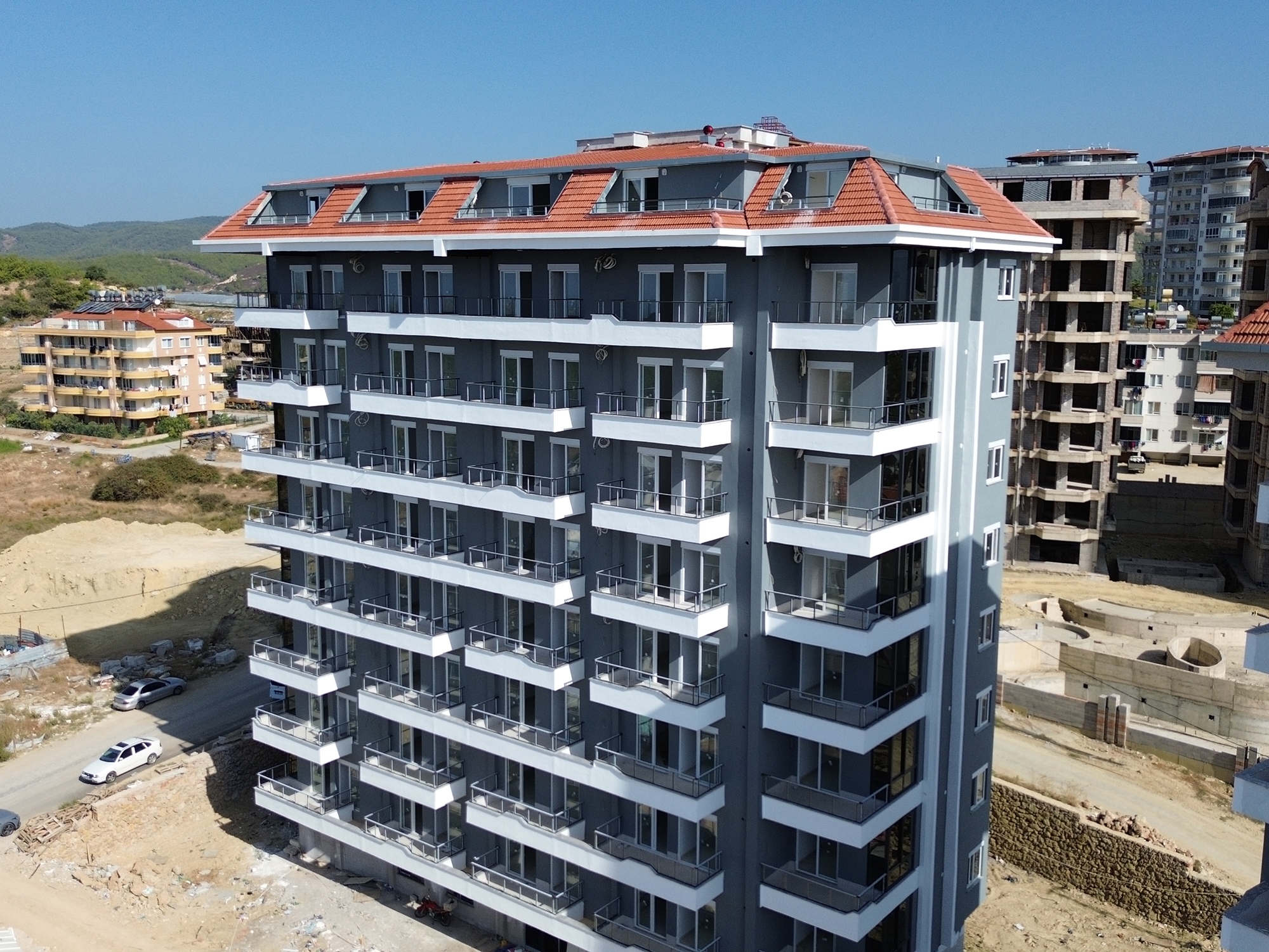 Luxuriöses 1+1 Apartment mit Meerblick und Bergblick, Alanya - Payallar