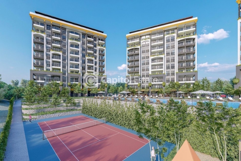 Luxuriöses 1+1 Apartment mit Bergblick, Alanya Avsallar