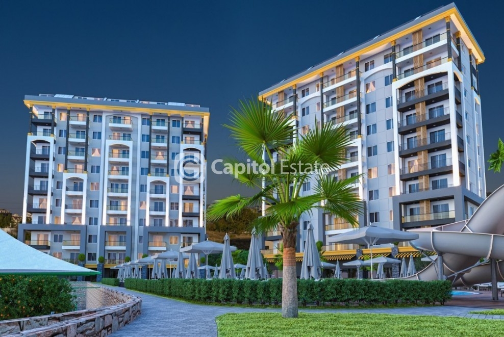 Luxuriöses 1+1 Apartment mit Bergblick, Alanya Avsallar