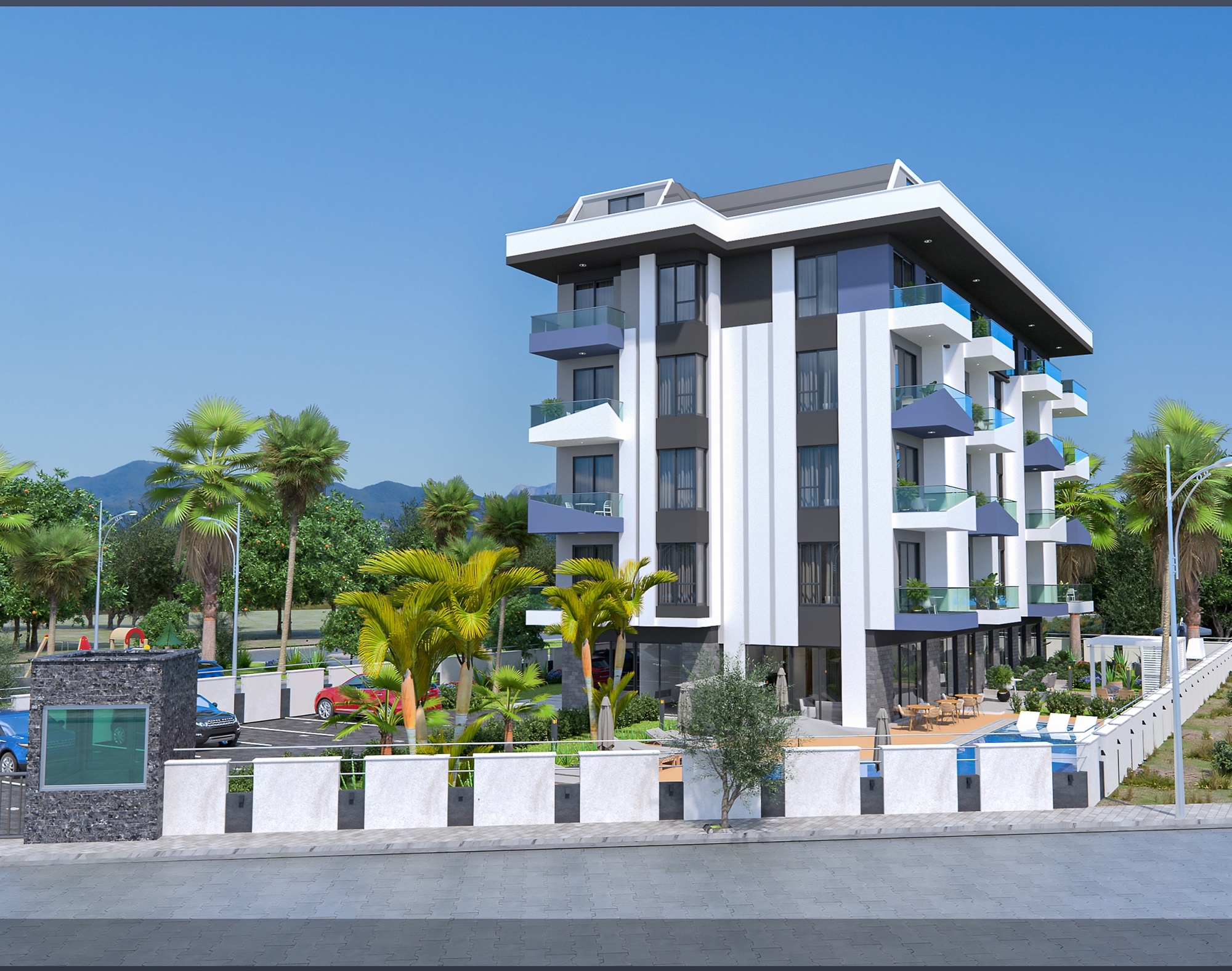 Luxury 1+1 Apartment with Mountain View, Alanya - Demirtas