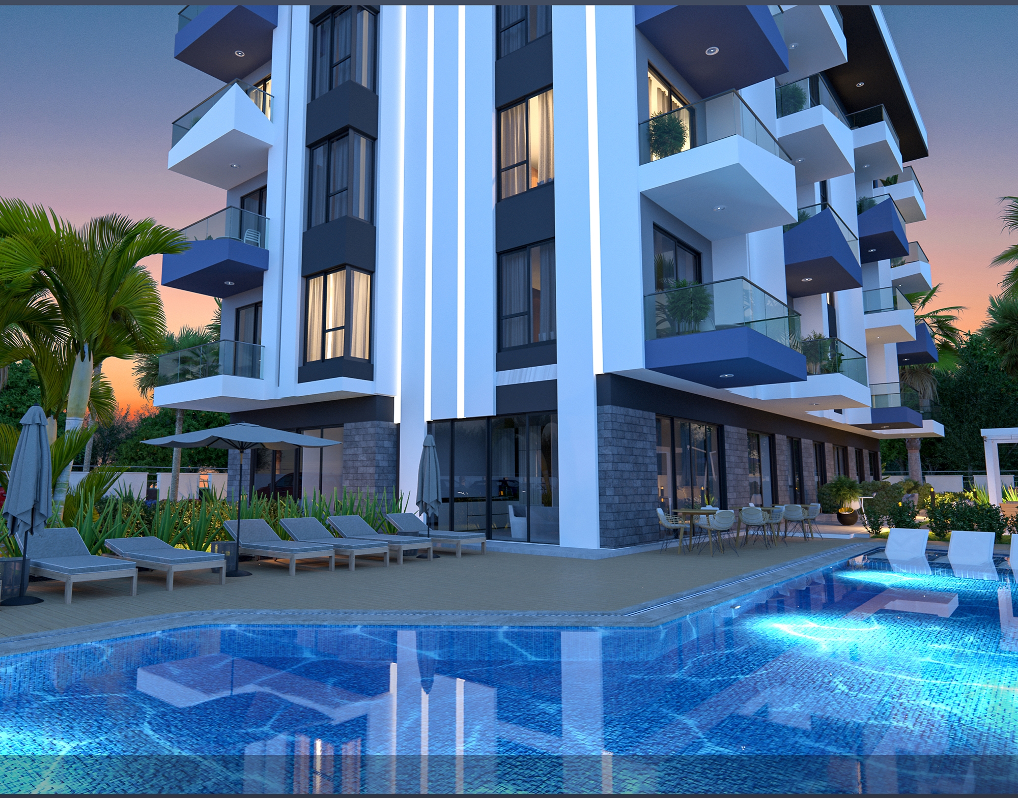 Luxury 1+1 Apartment with Mountain View, Alanya - Demirtas
