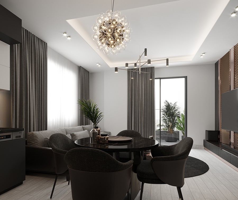 Luxury 1+1 with Castle and Mountain Views, Alanya - Oba