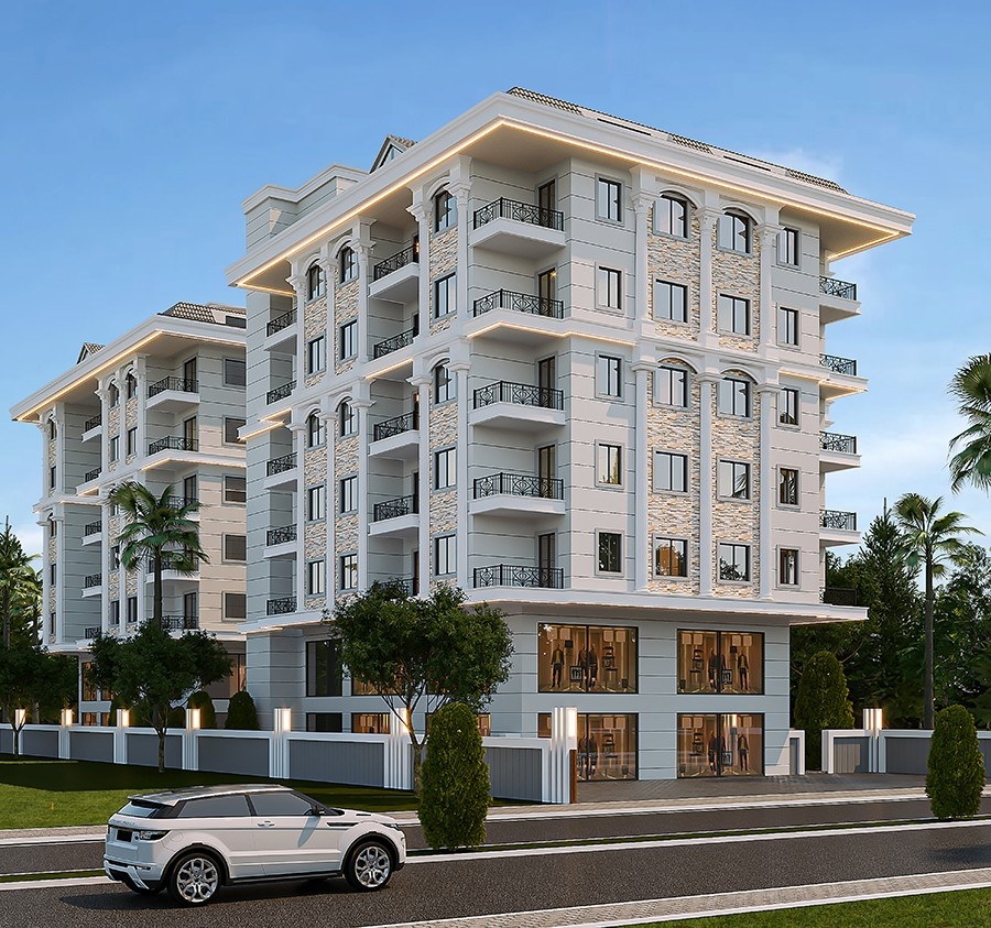 Luxury 1+1 Apartment with Castle and Mountain Views, Alanya - Mahmutlar