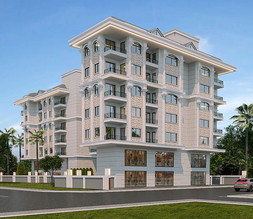 Luxury 1+1 Apartment with Castle and Mountain Views, Alanya - Mahmutlar