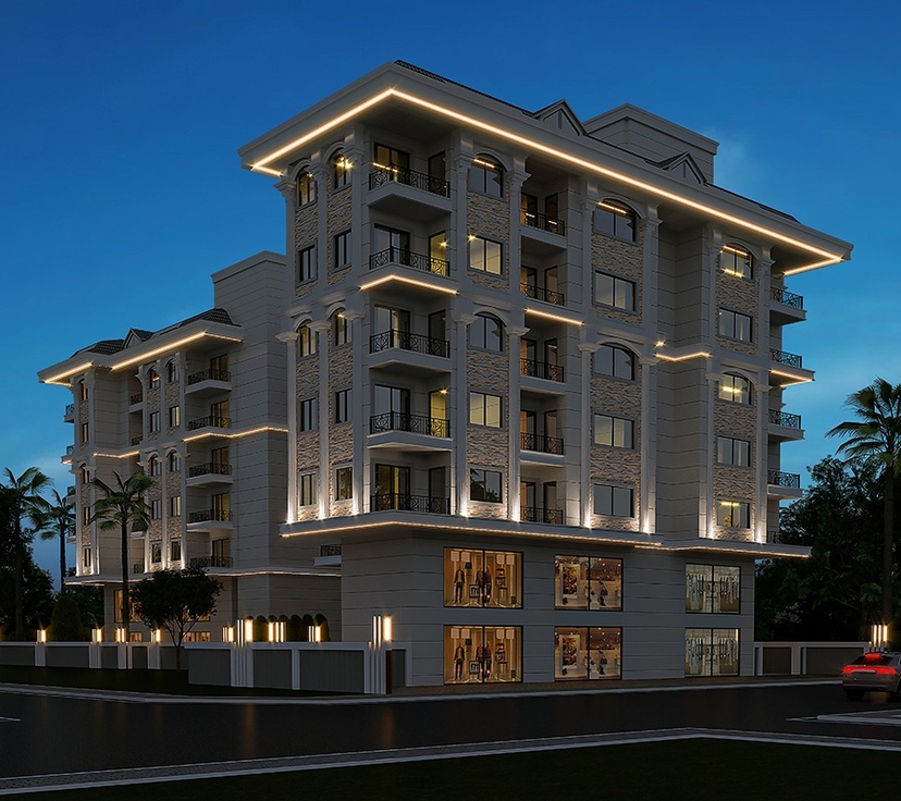 Luxury 1+1 Apartment with Castle and Mountain Views, Alanya - Mahmutlar