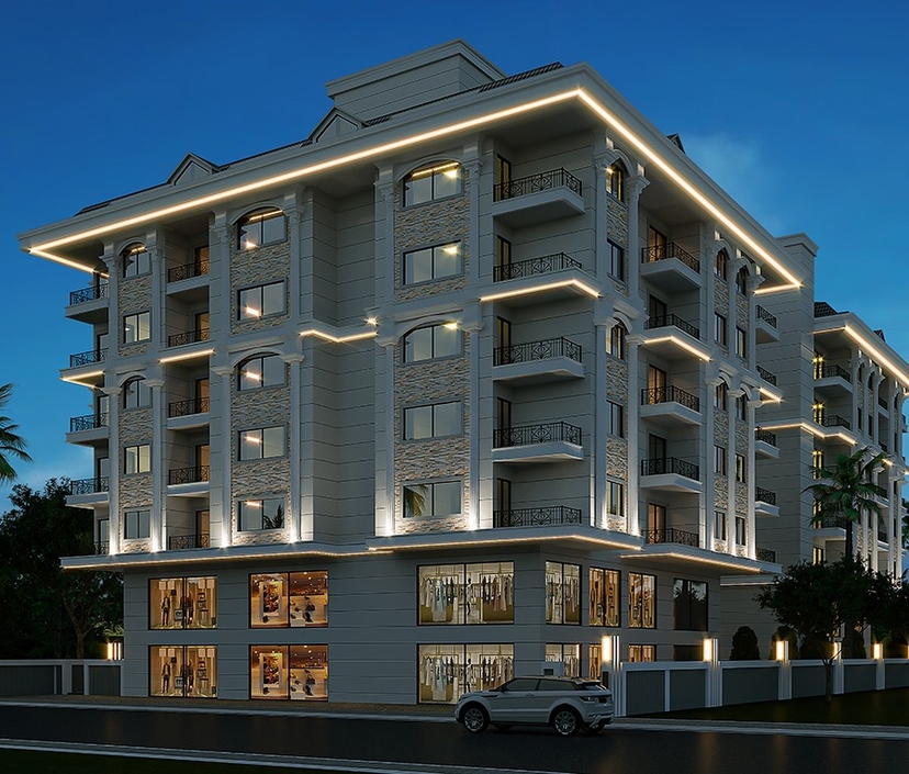 Luxury 1+1 Apartment with Castle and Mountain Views, Alanya - Mahmutlar