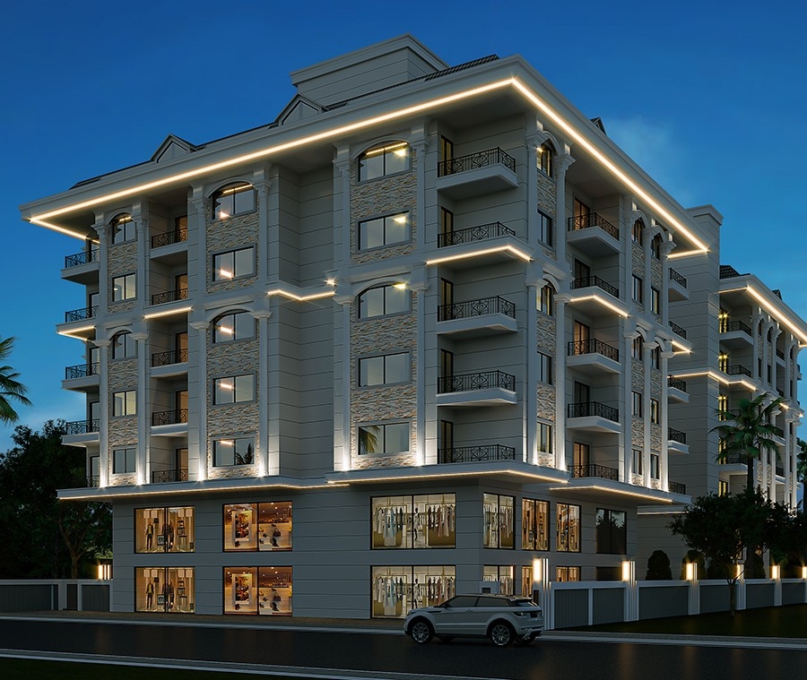 Luxury 1+1 Apartment with Castle and Mountain Views, Alanya - Mahmutlar