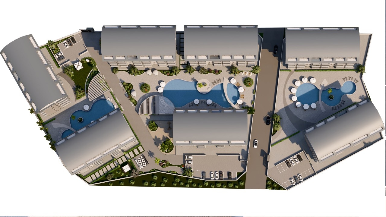 Luxuriöses 1+1 Apartment mit Meerblick, Burg- und Bergblick in Konakli, Alanya
