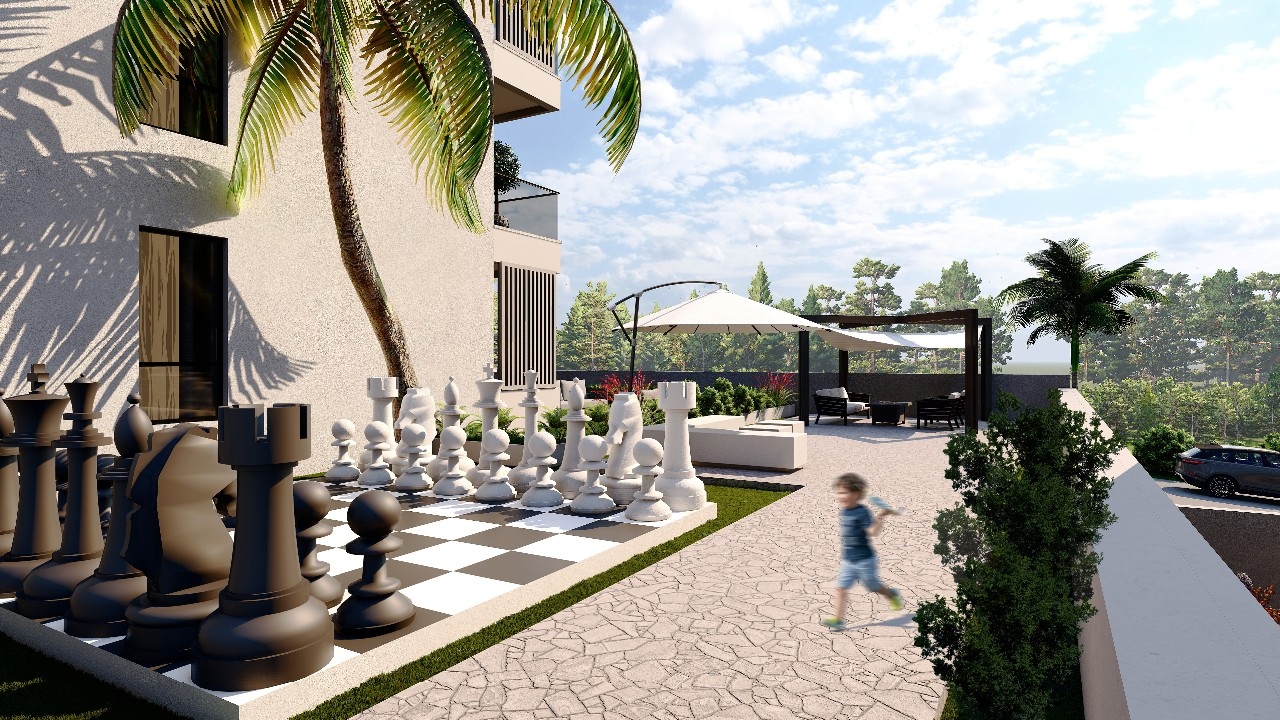 Luxuriöses 1+1 Apartment mit Meerblick, Burg- und Bergblick in Konakli, Alanya