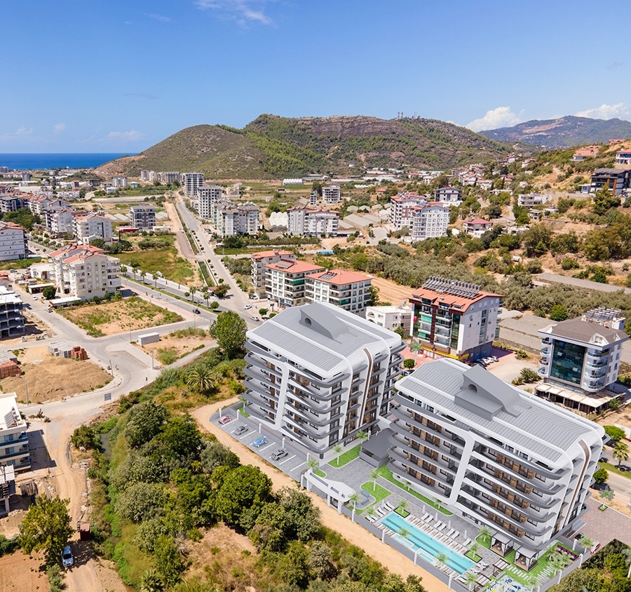 Luxurious Mountain View 1+1 Apartment in Gazipasa, Alanya