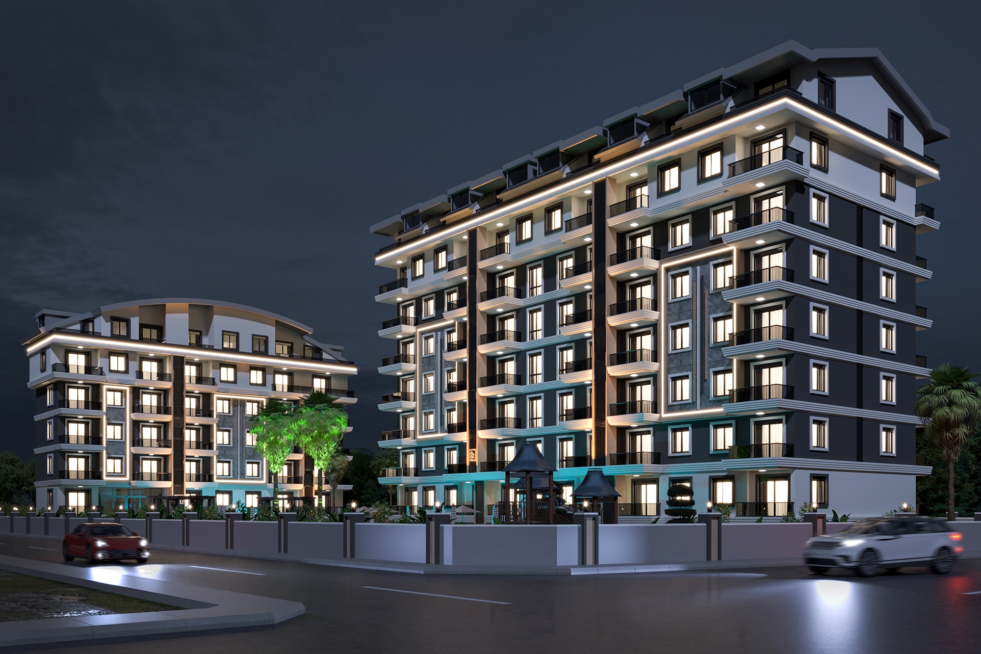 Luxuriöse 1+1 Wohnung mit Bergblick in Gazipasa, Alanya