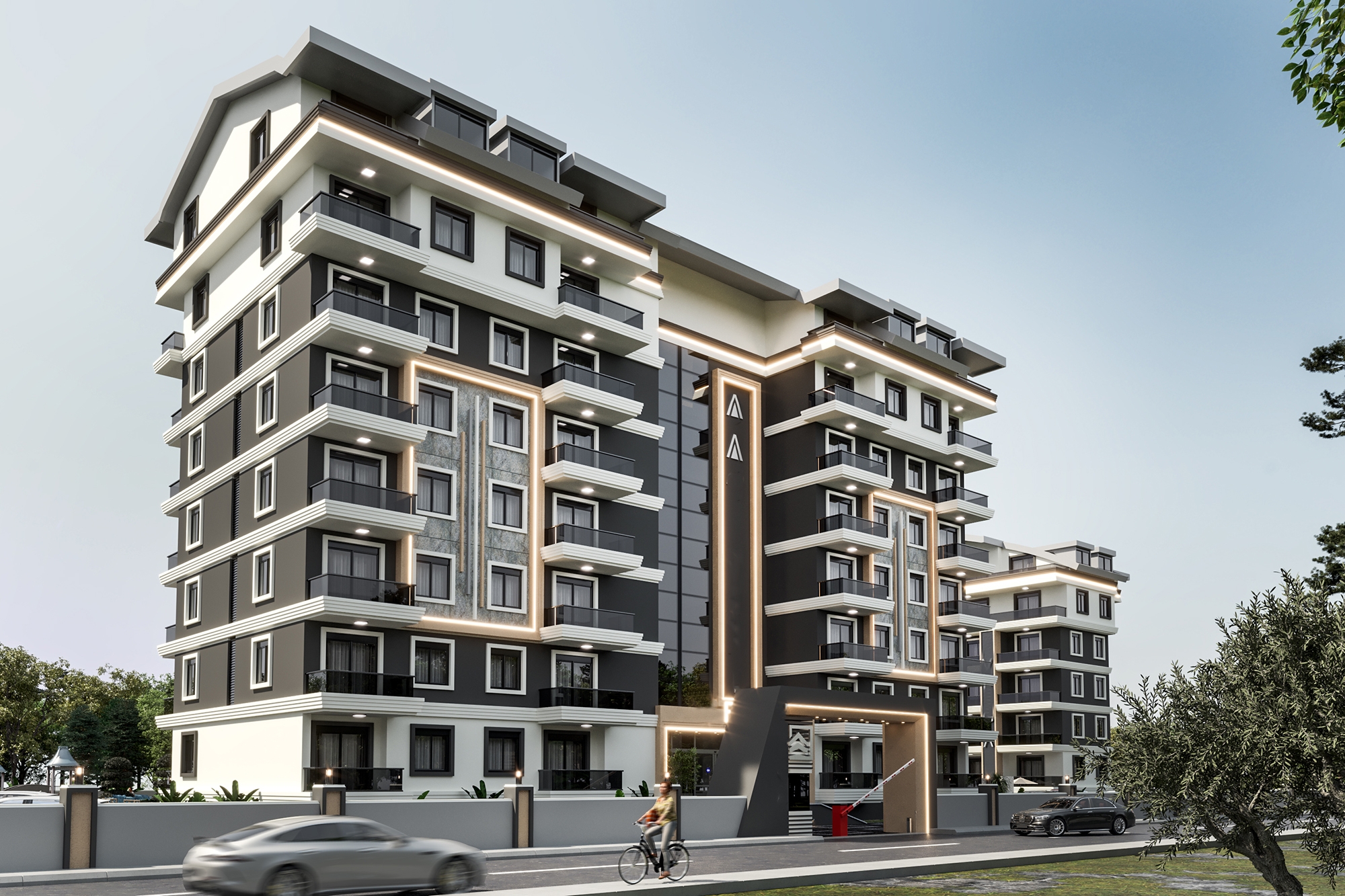 Luxuriöse 1+1 Wohnung mit Bergblick in Gazipasa, Alanya