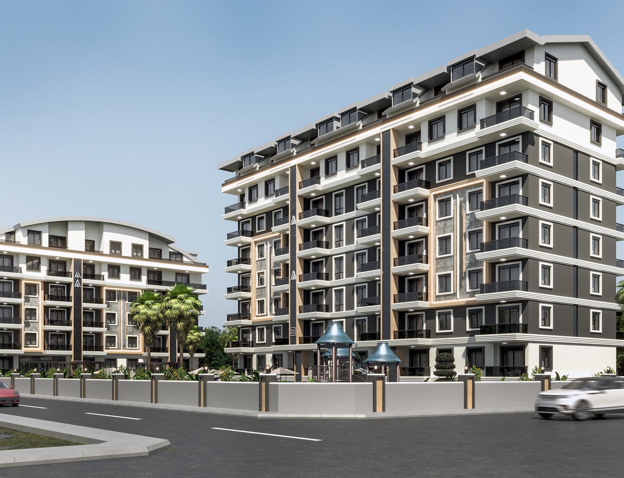 Luxuriöse 1+1 Wohnung mit Bergblick in Gazipasa, Alanya