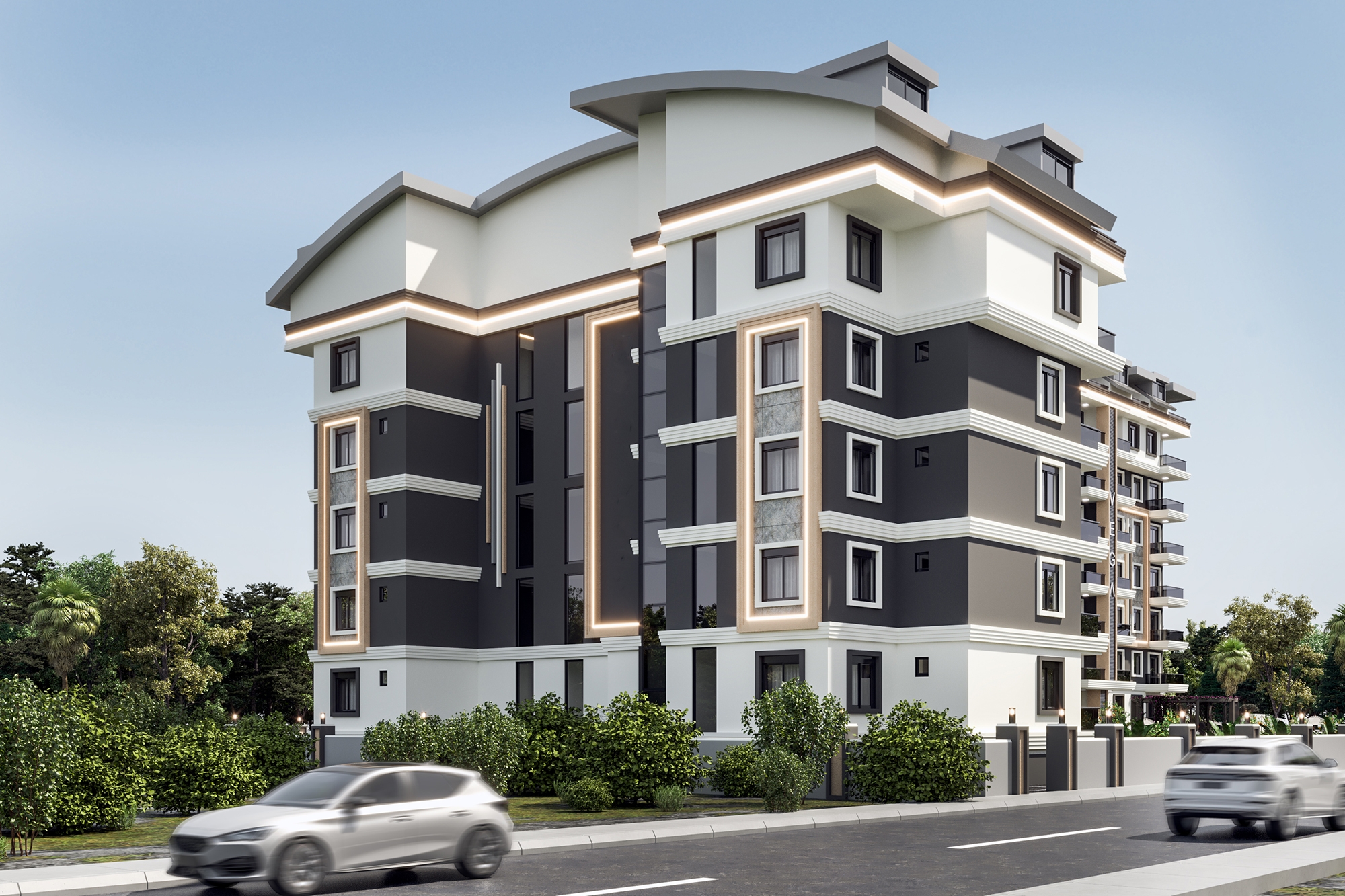 Luxuriöse 1+1 Wohnung mit Bergblick in Gazipasa, Alanya
