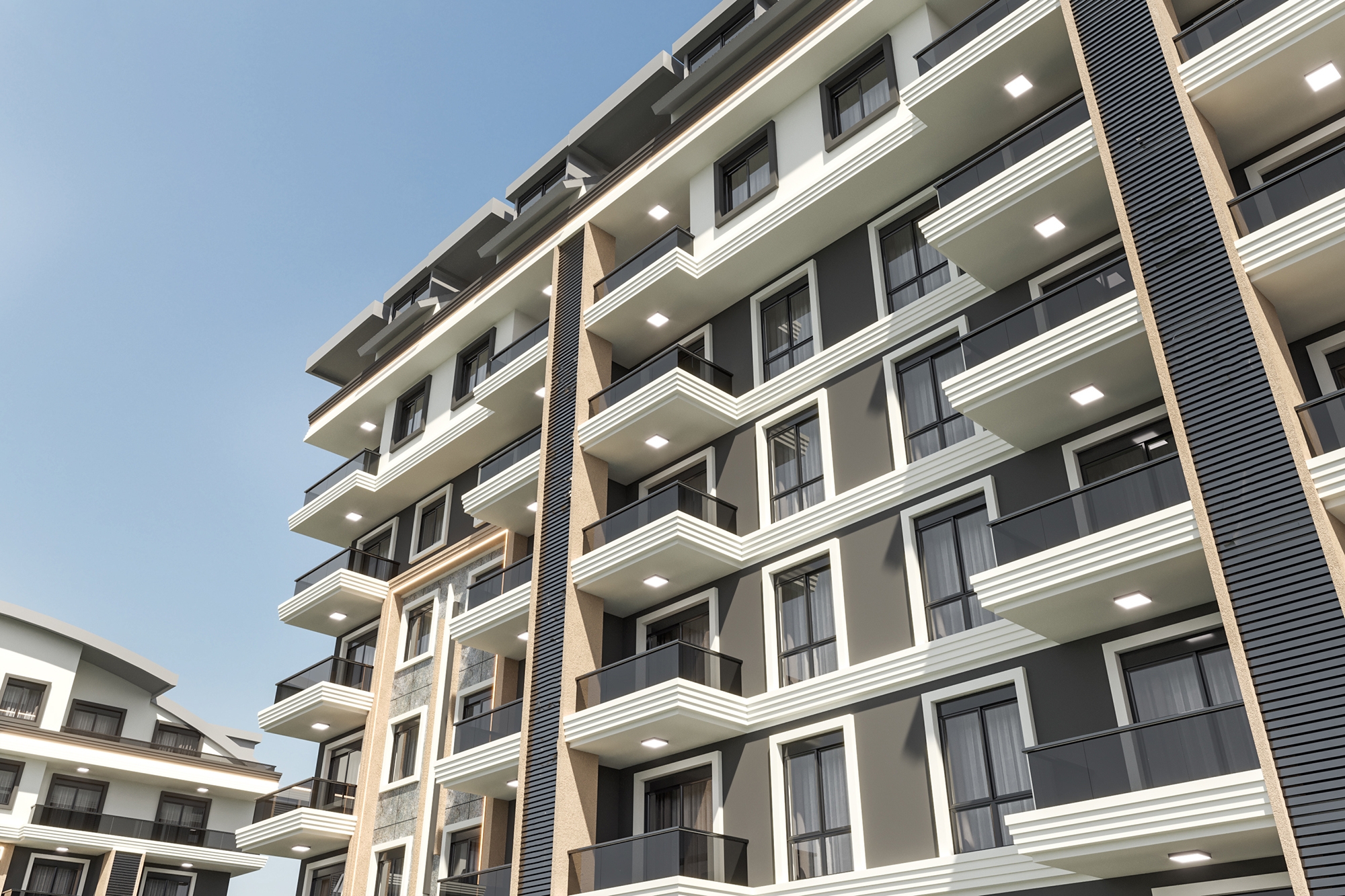 Luxuriöse 1+1 Wohnung mit Bergblick in Gazipasa, Alanya